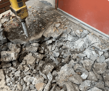 mini excavation proche la Rive-sud
